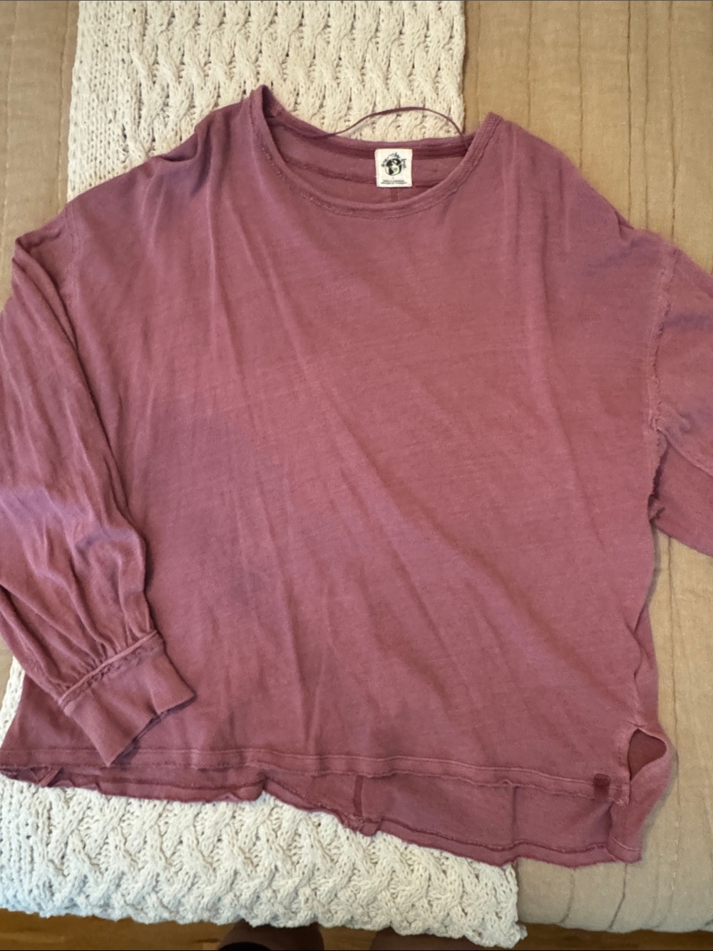 NWOT We The Free Washed Mauve Crewneck Pullover